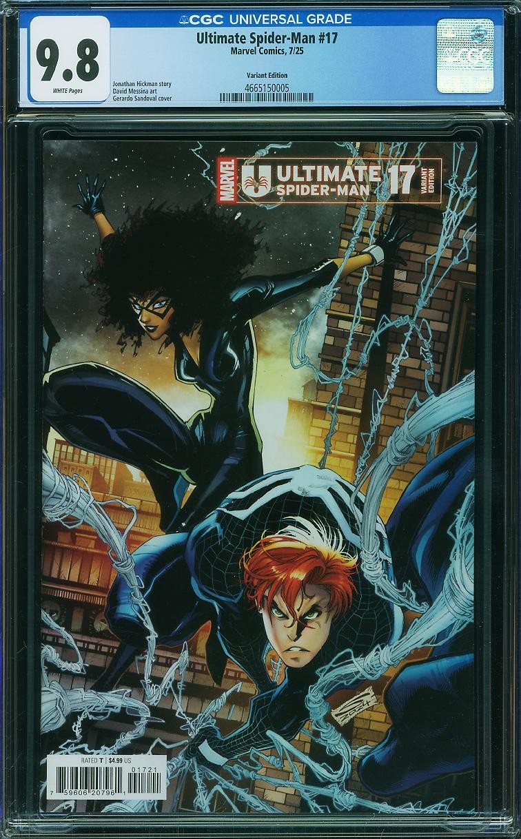 Ultimate Spider-Man 17 CGC 9.8 NM-MT WP variante sandovale Hickman Marvel 2025