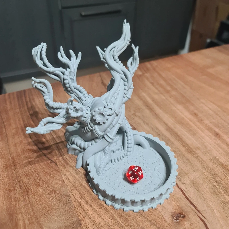 3D Printed Dice Tower - Steampunk Tree