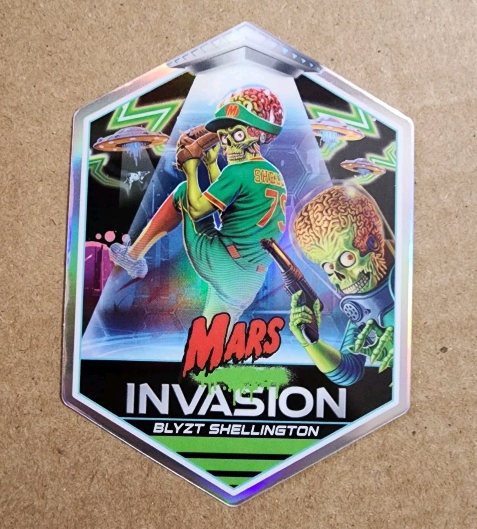2026 Topps Mars Attacks Xmas Blyzt Shellington Mars Invasion Chrome #MIC-11 SSP