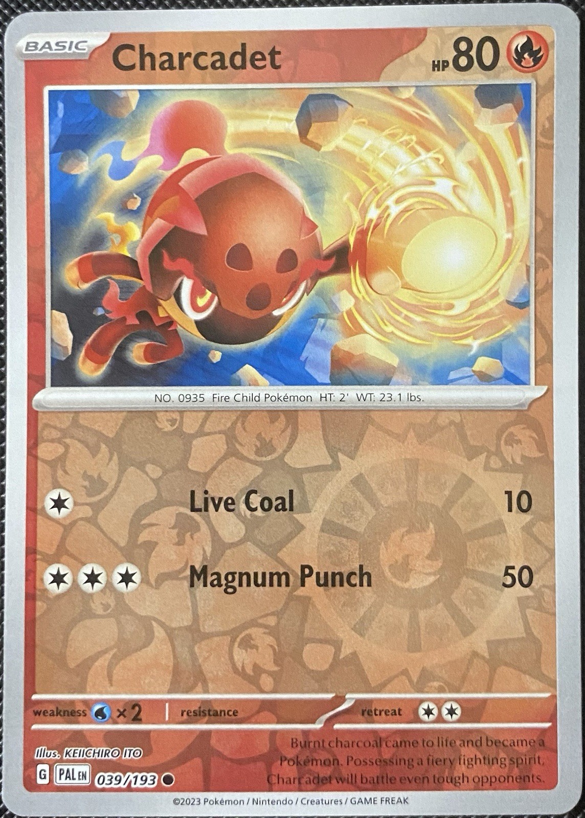 Charcadet 039/193 Sv02: Paldea Evolved Reverse Holo NM Pokémon
