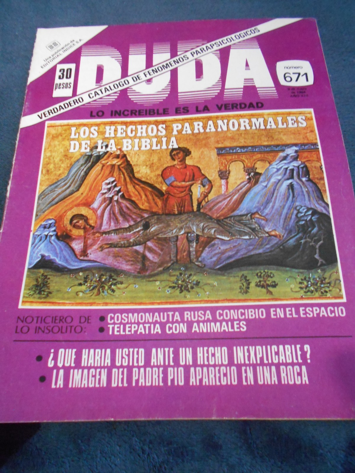 DUDA fumetto anni 70 MISTERO DELLA BIBBIA PARANORMALE biblica CATTOLICA vintage LEVITAZIONE
