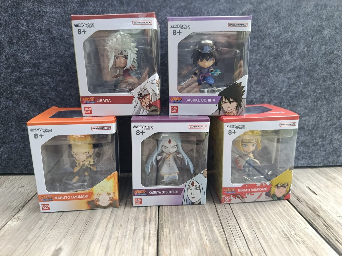 Bandai ChibiMasters Naruto Shippuden lot 5 figurines chibi 8+ Naruto Sasuke