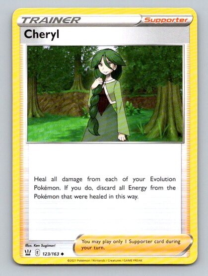 Carta Pokemon 2021 stili di battaglia Cheryl 123/163