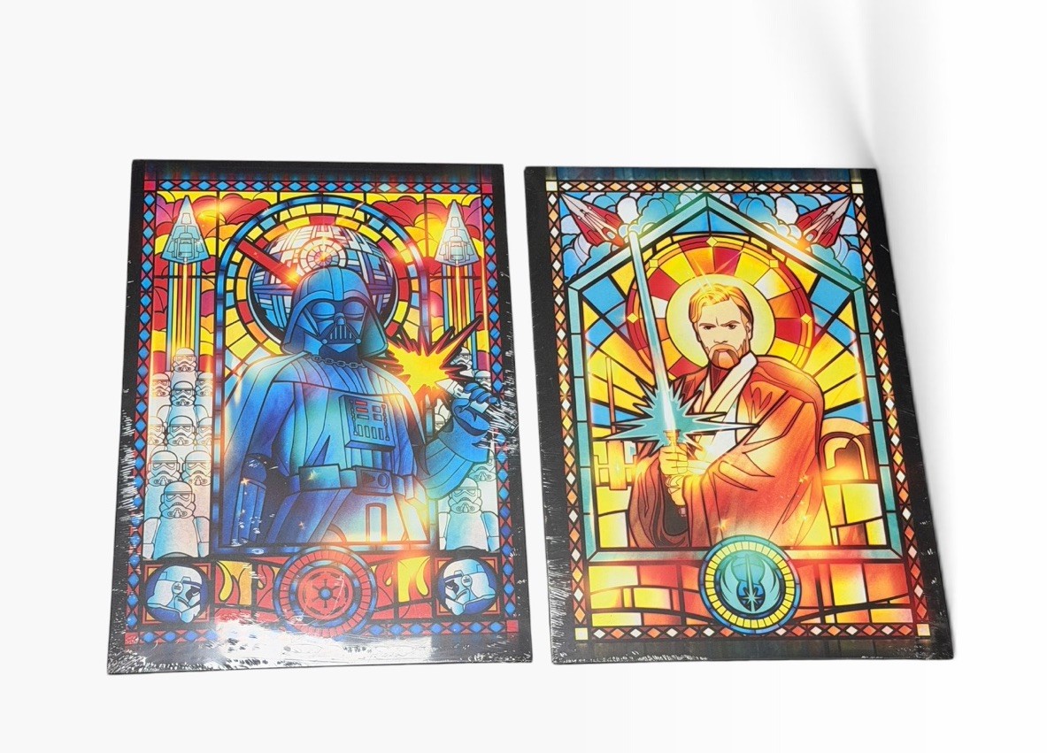 SDCC 2026 Star Wars Displate Shards Metal Trading Cards Excl Stained Glass Pair