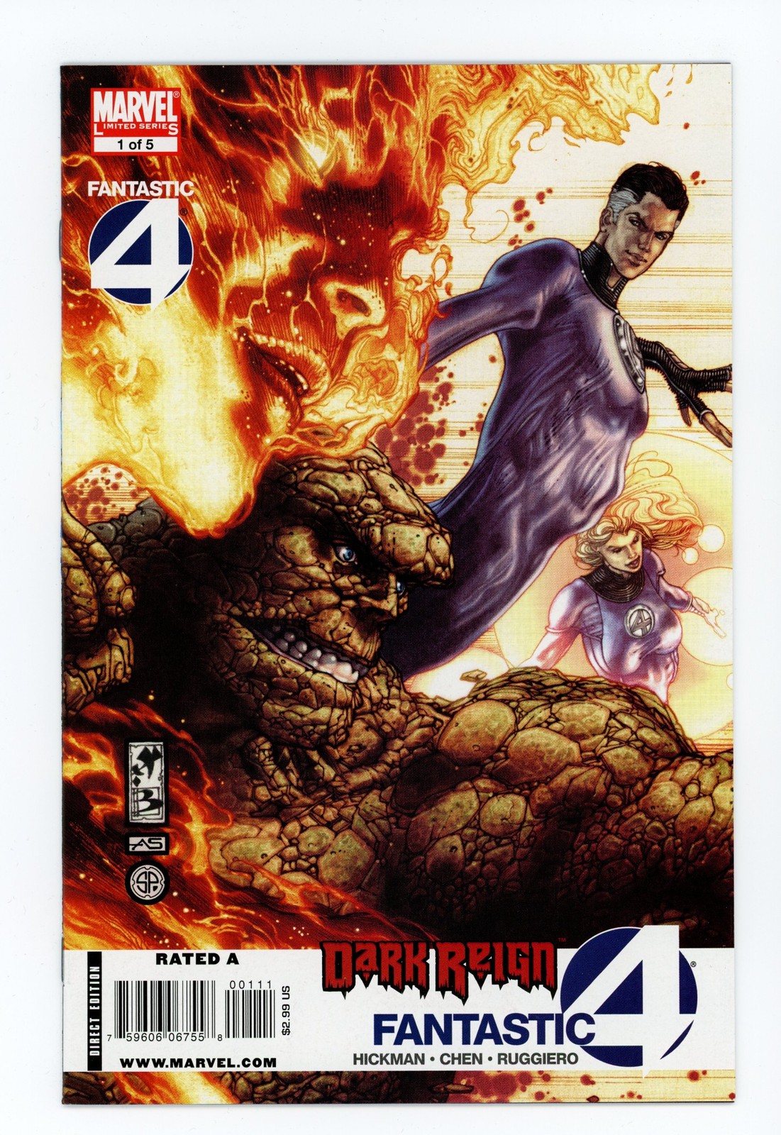 Dark Reign: Fantastic Four #1 quasi nuovo 2009 Marvel Comics 