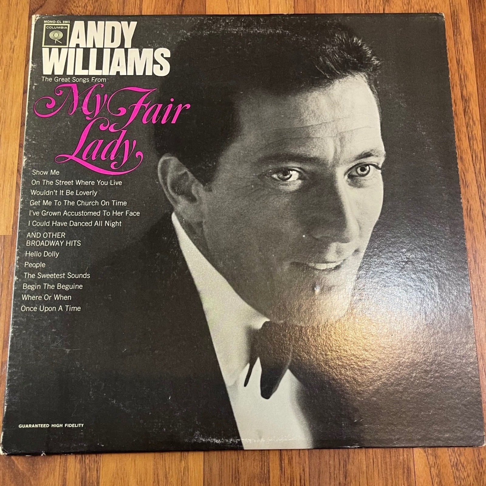 Andy Williams My Fair Lady & Broadway Hits Vinyl Mono Columbia CL 2205 1964 12"