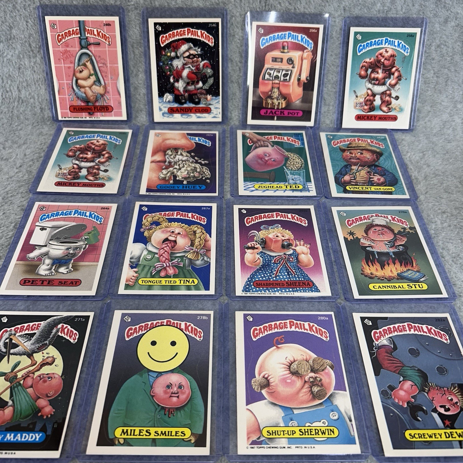 Vintage Garbage Pail Kids Card Lot 1987 Topps OS7 Sharp Corners Miles Smiles