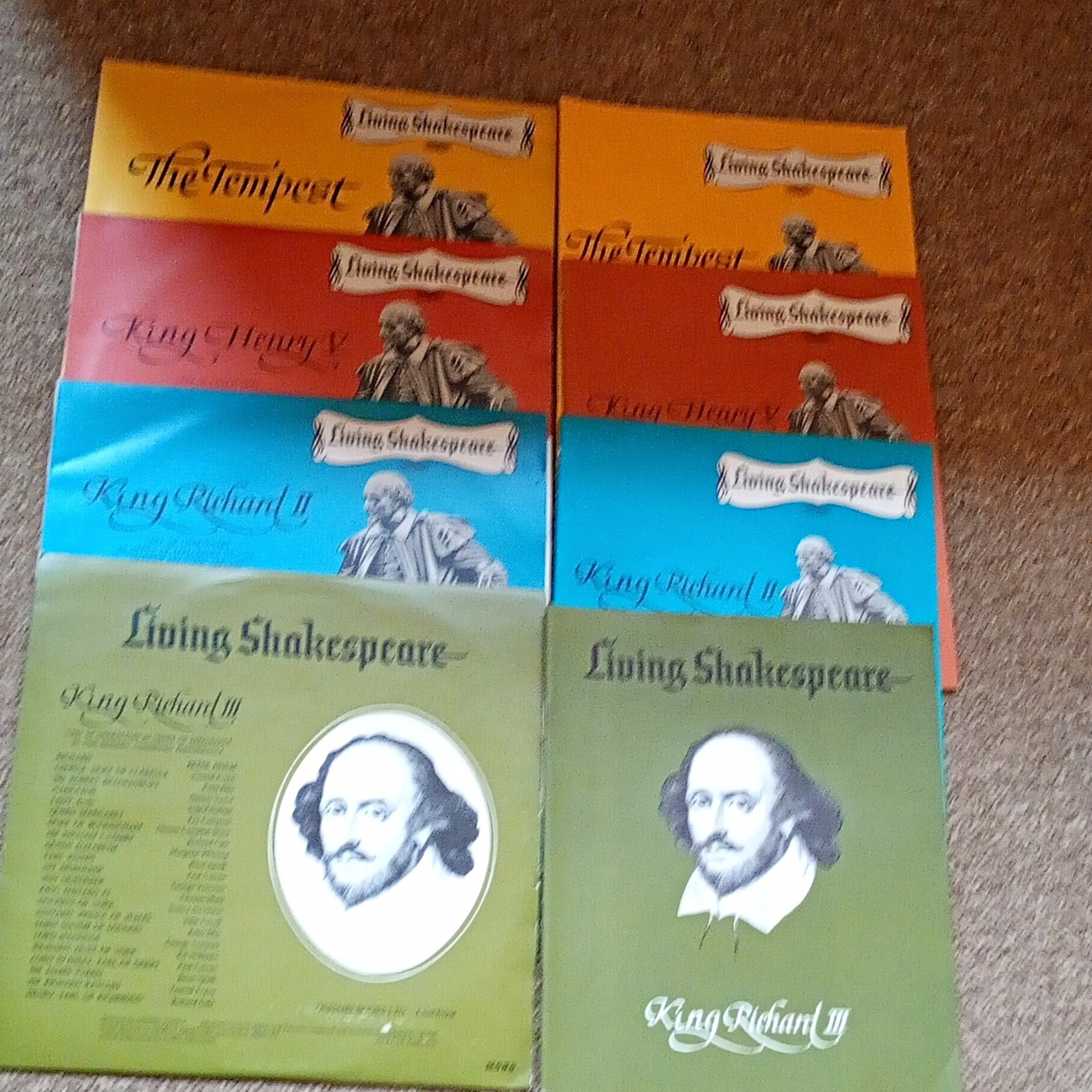 Living Shakespeare King Richard III 12" Vinyl LP Mono 1960 Spoken Word English