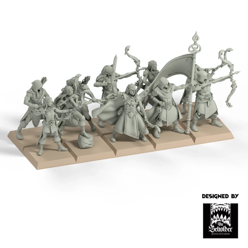 10 Exploradores Elfos Silvanos Beholder 32mm
