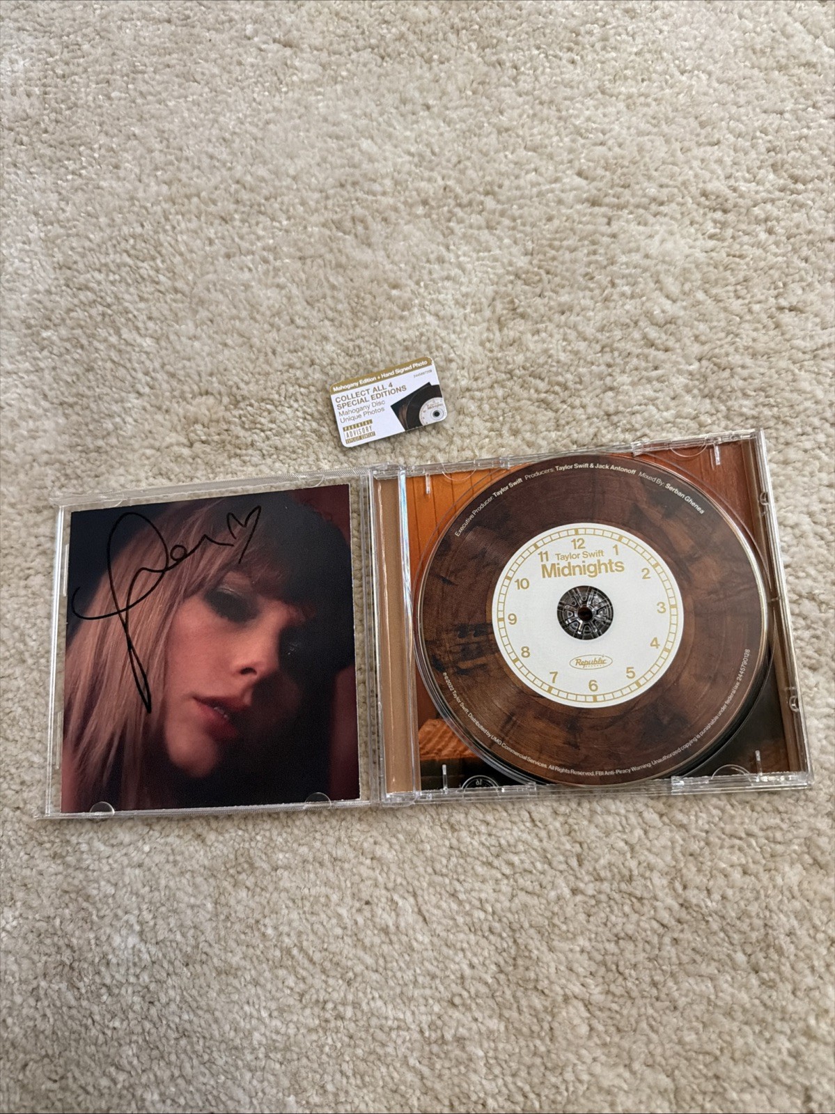 Taylor Swift Midnights Signed CD Mahogany Edition - Unsealed