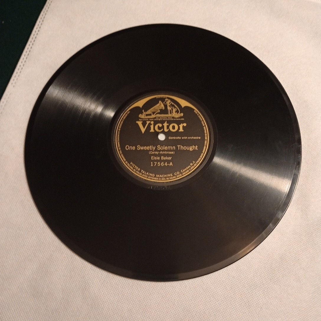 Elsie Baker - One Sweetly Solemn Thought/Alan Turner - Crossing The Bar 10" 78