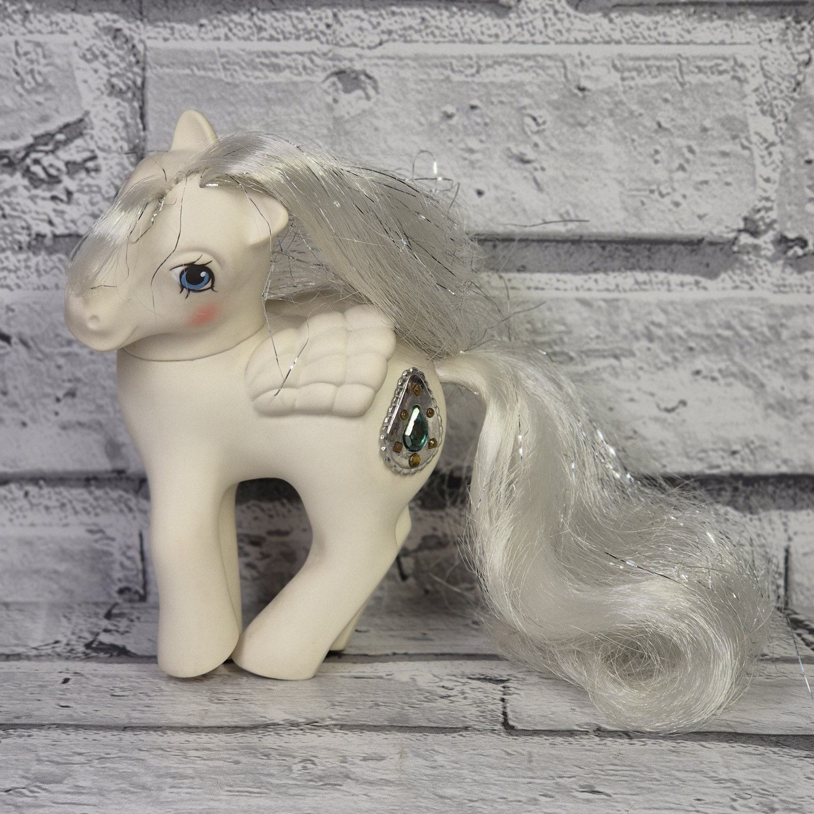 My Little Pony Princess Tiffany Pearl White 5.5" G1 Pegasus Hasbro 1987 Figure