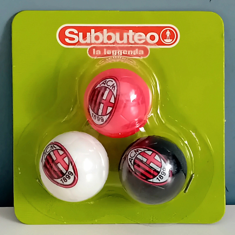 Subbuteo La Leggenda Set 3 palloni AC Milan Nuovo