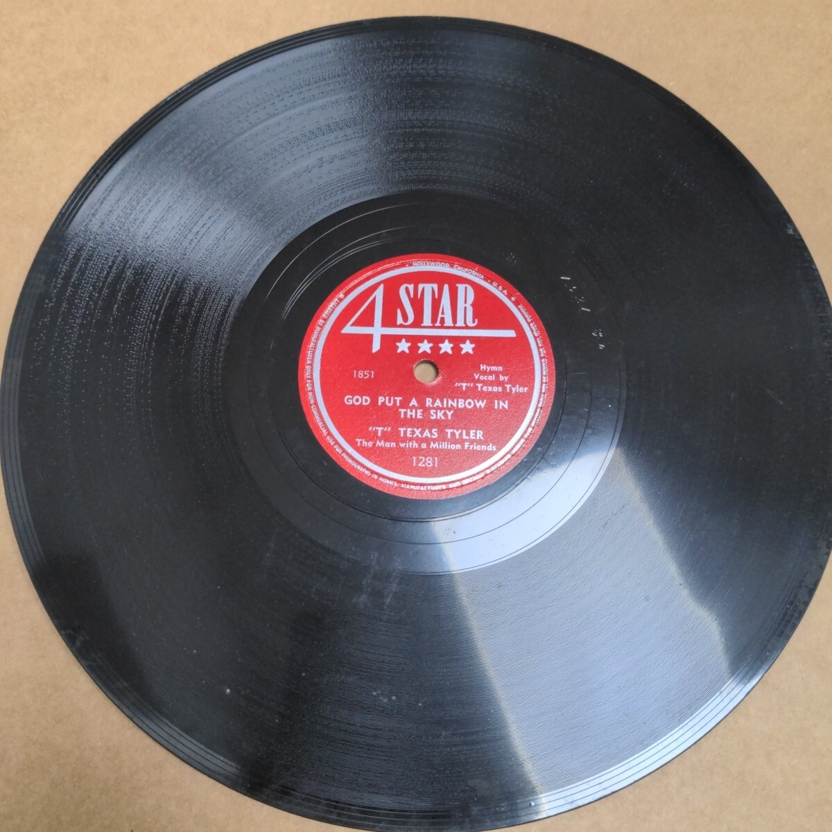 T TEXAS TYLER Gospel 78 giri Single 4 STAR 10" Raro 1a Edizione