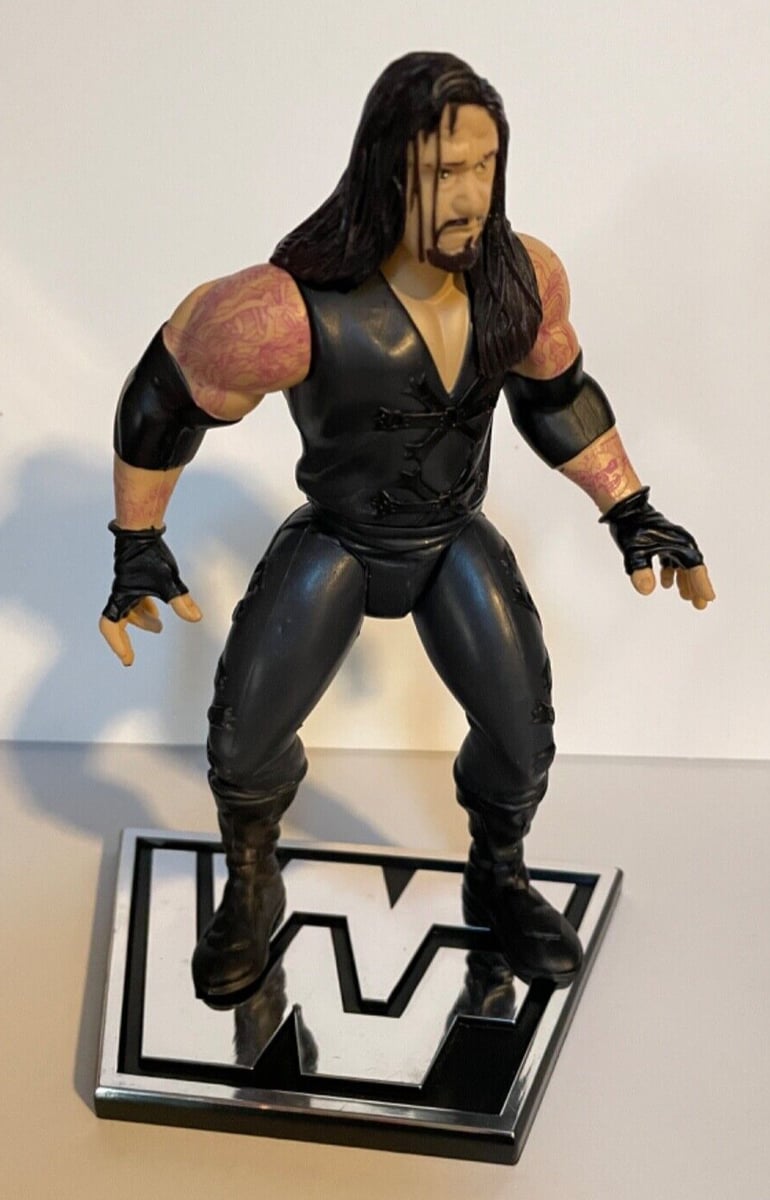 WWE The Undertaker 6" Action Figure Jakks Pacific 1998 w/WWF Stand