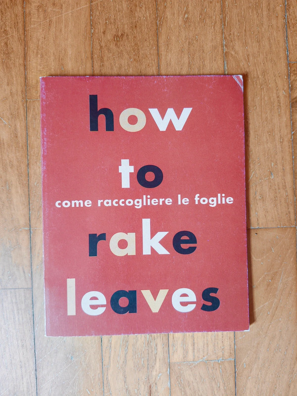Libro How to rake leaves, come raccogliere le foglie di Leonard Koren e Suehiro Maruo