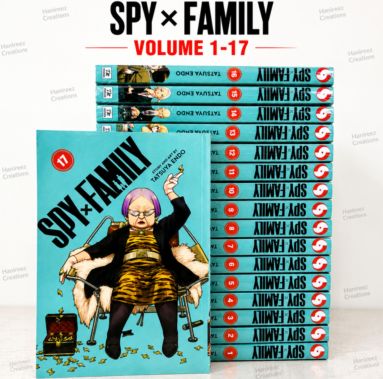 Spy x Family Manga Vol 1-17 set completo fumetto inglese di Tatsuya Endo