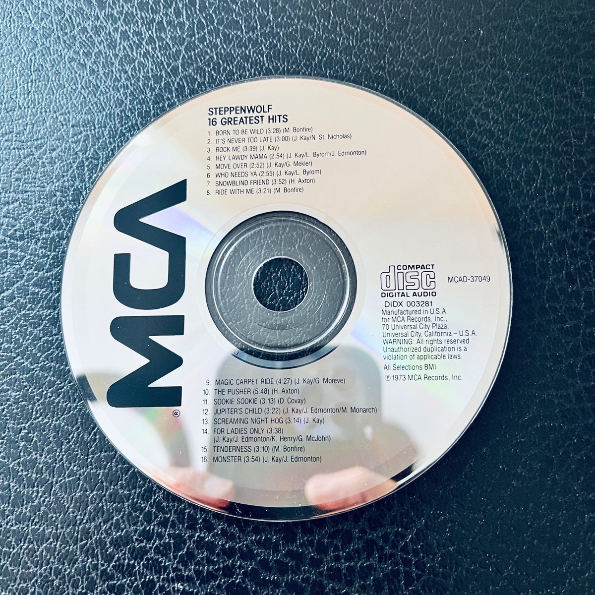 Steppenwolf – 16 Greatest Hits Used CD No CASE Classic Rock MCA Records USA