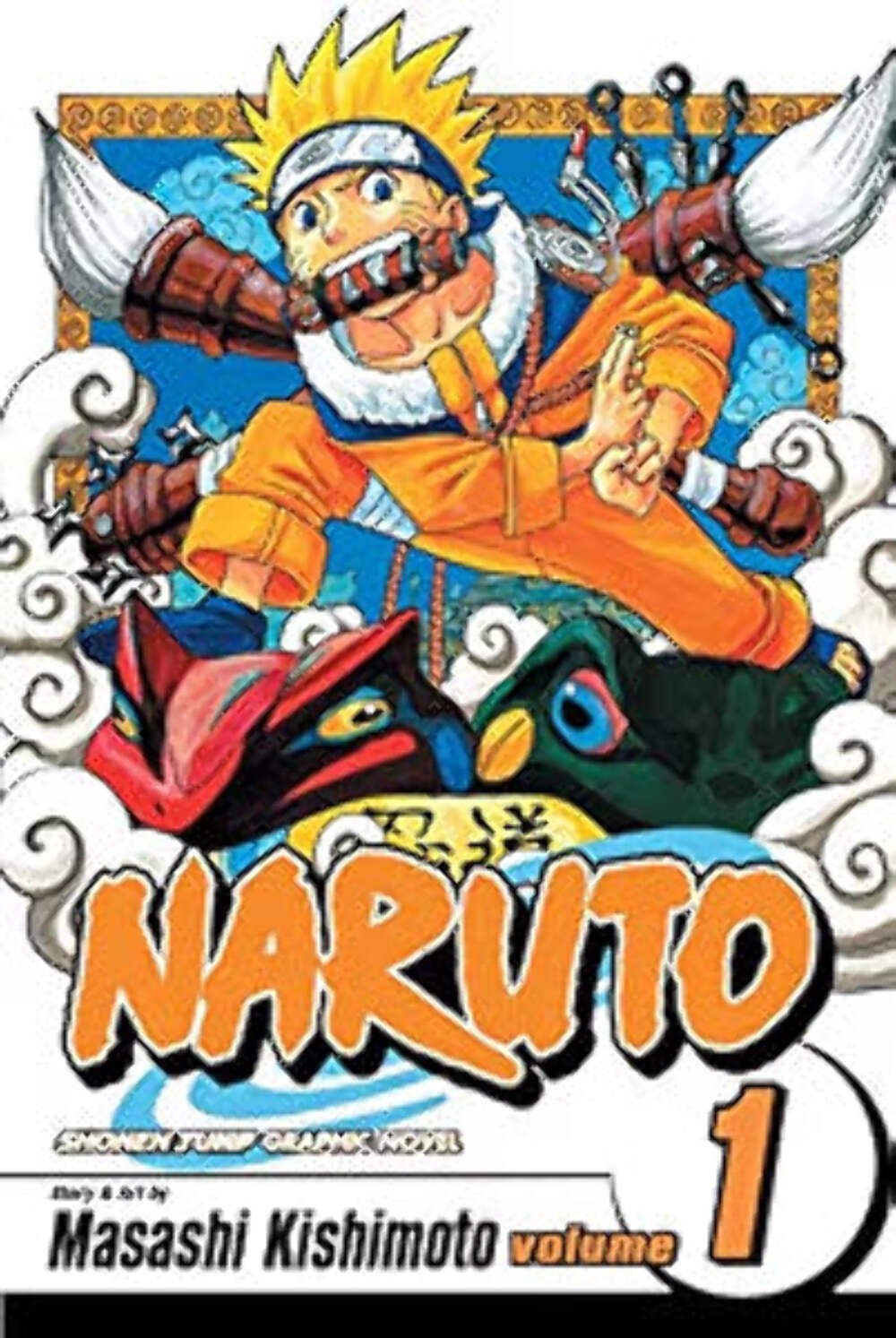 Naruto Vol 1 Ex Biblioteca Usato Manga Inglese Graphic Novel Fumetto