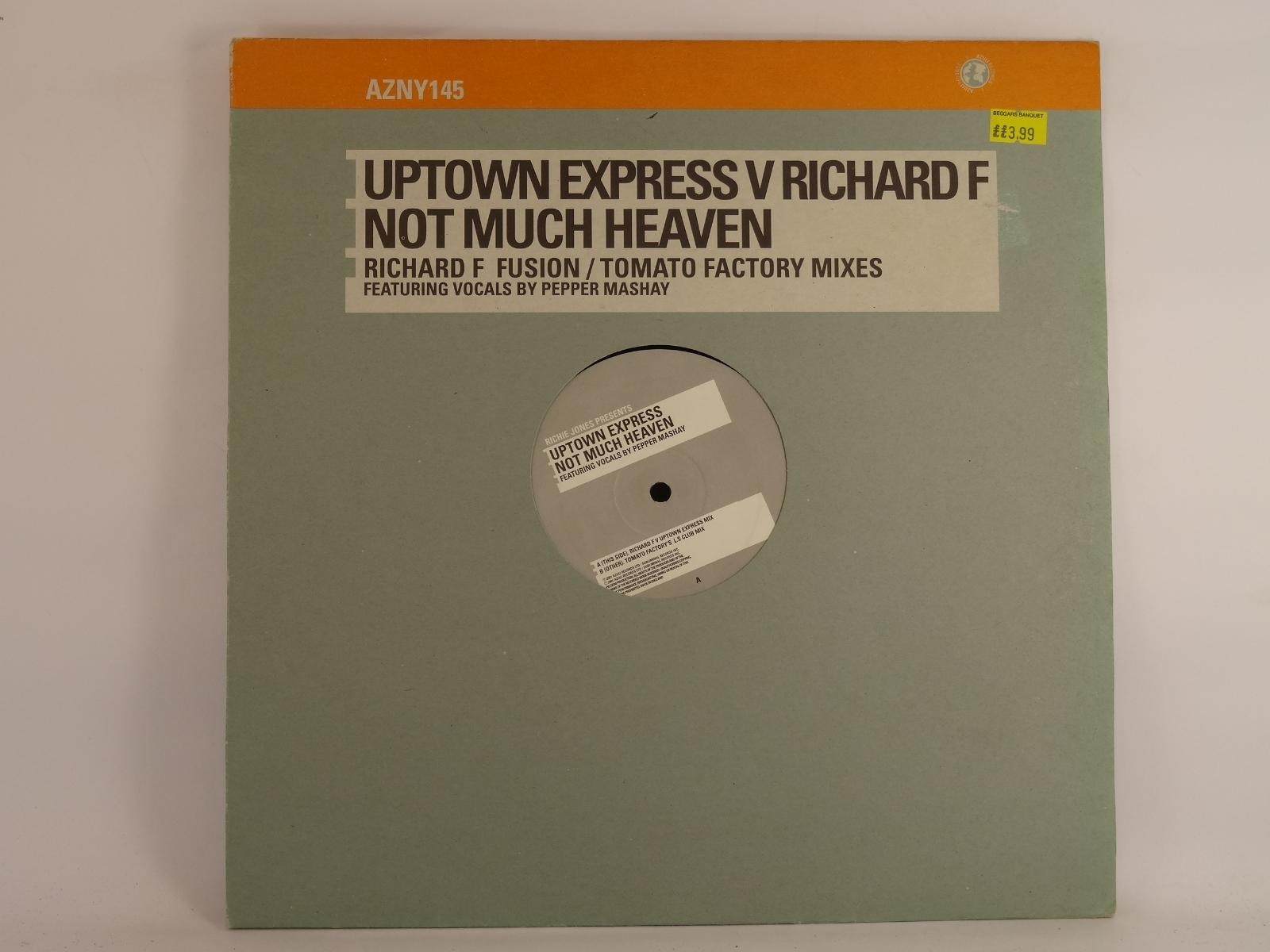 RICHIE JONES PRESENTS UPTOWN EXPRESS NOT MUCH HEAVEN (21) 2 Track 12" Single plu