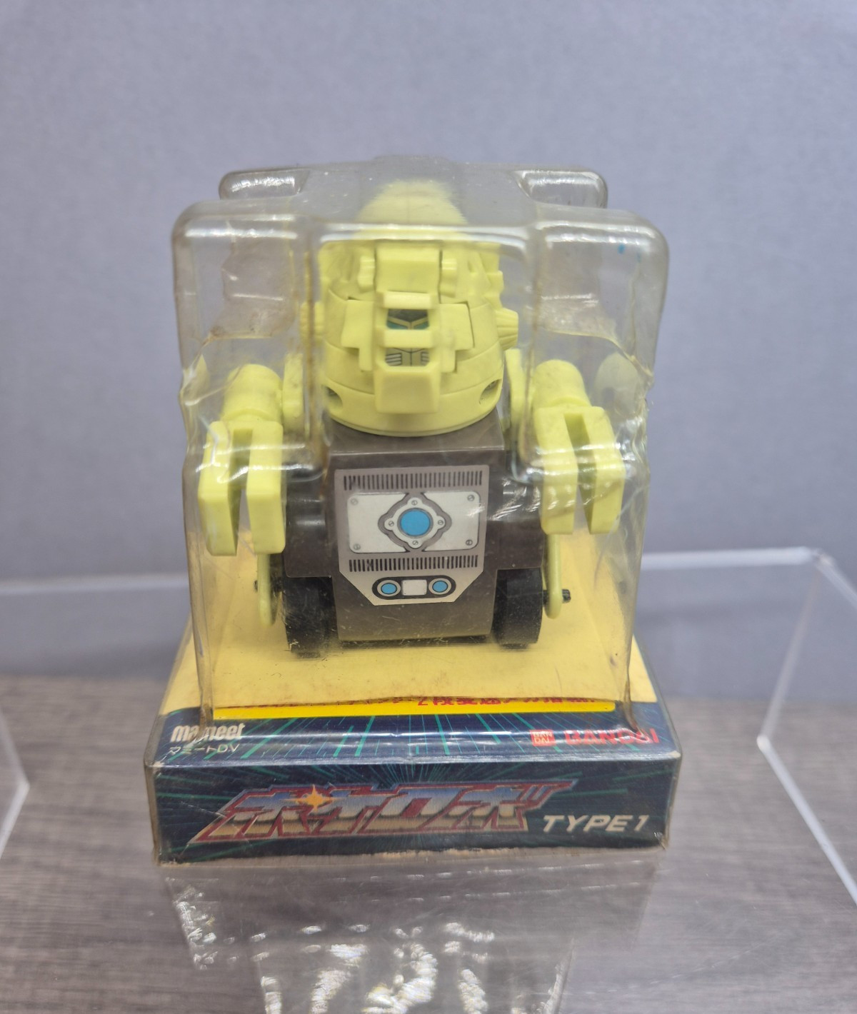 VINTAGE POKERBO ROBOT FIGURE 3" BANDAI ANNI 80 FRIZIONE PULL BACK TRASFORMAZIONE