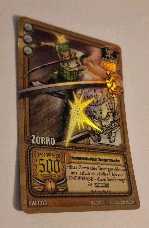 Scheda One Piece HOLO TW-C03 Zorro maestro di spada senza compromessi