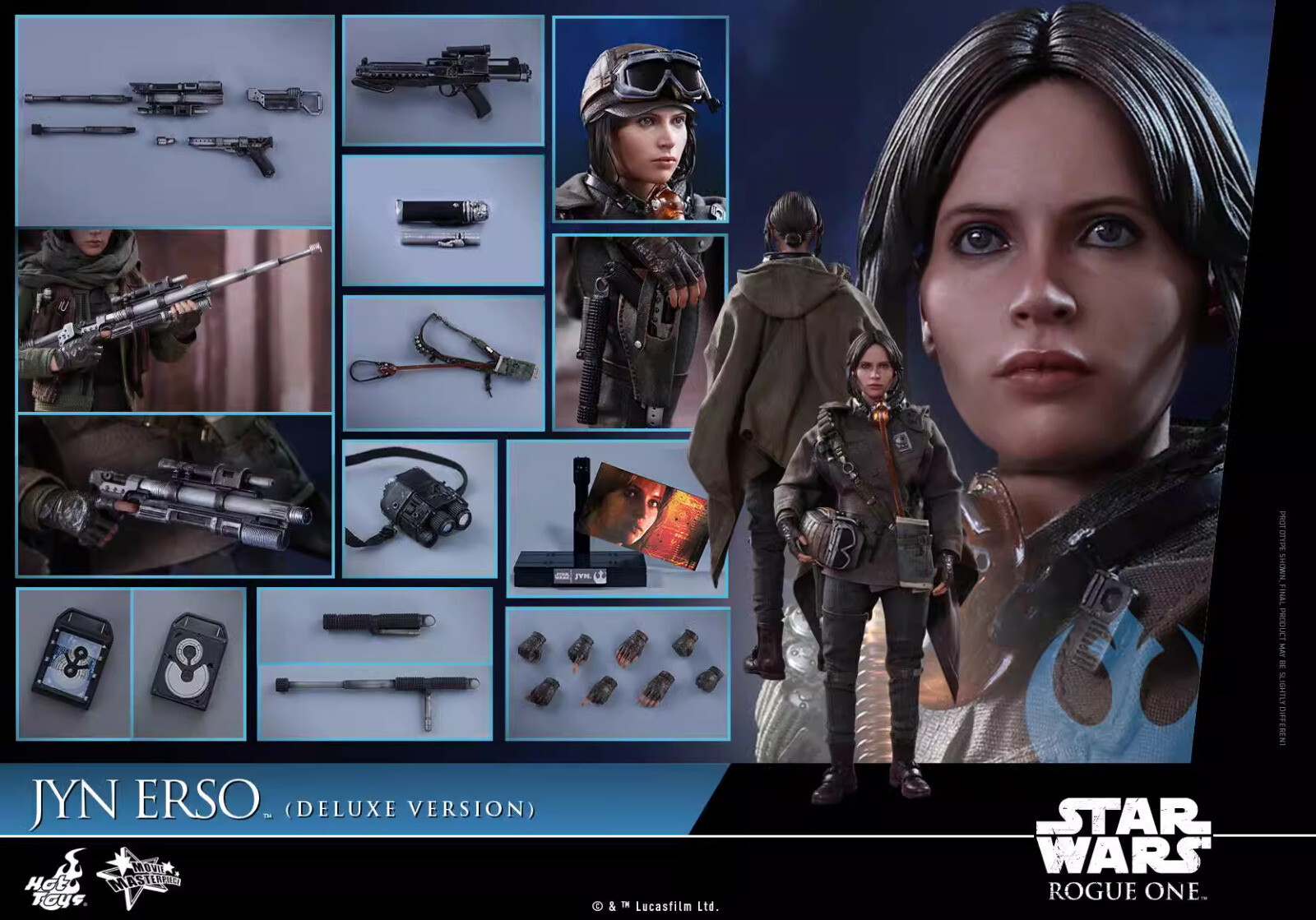Nuovo Hot Toys MMS405 Star Wars Rogue One Jyn Erso Felicity Jones (versione Deluxe)