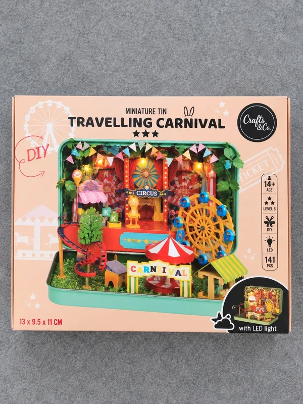 DIY Miniature Travelling Carnival Kit with LED Lights 141 Pieces