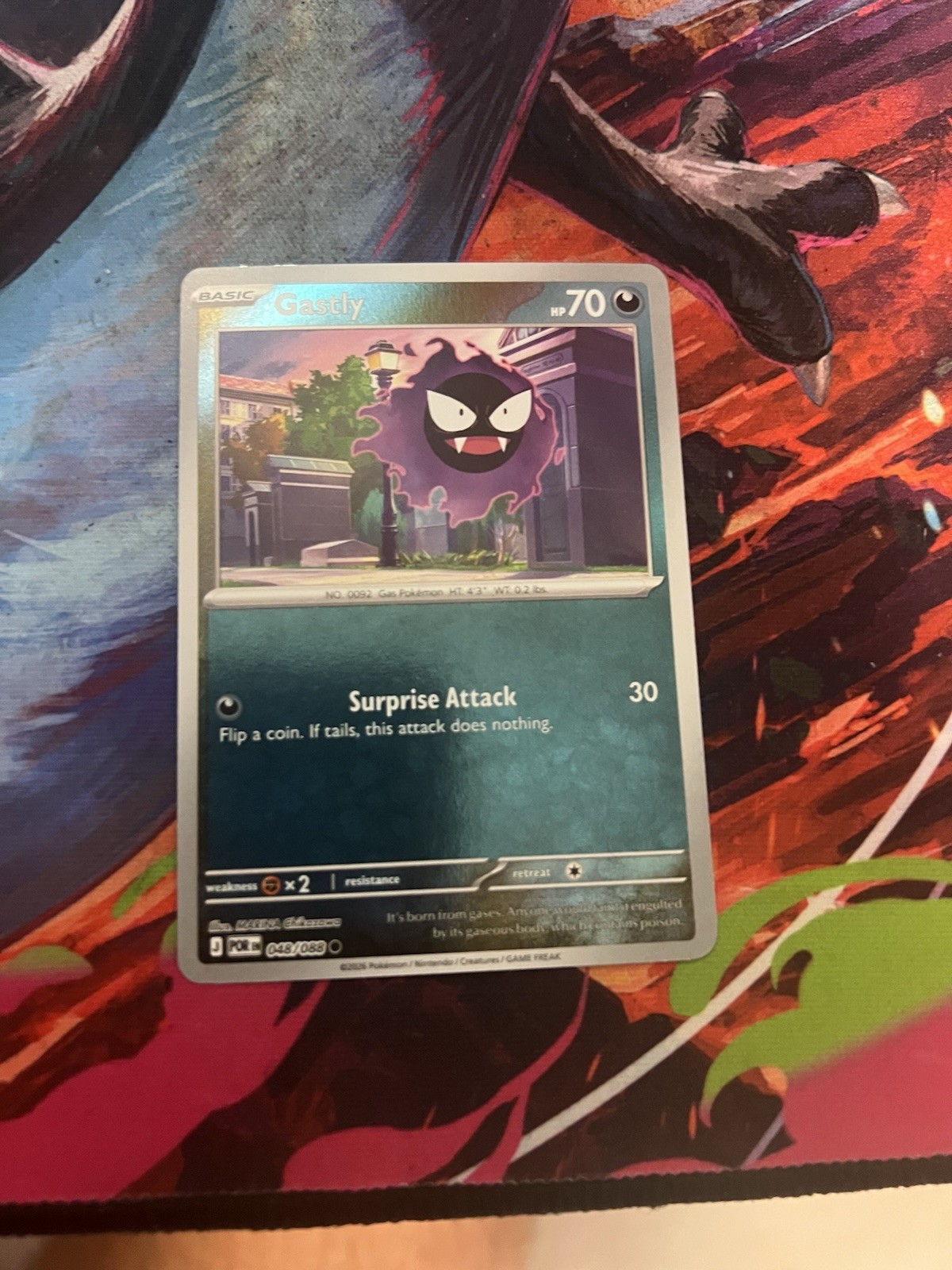 Pokémon TCG Gastly 48/88 Perfetto Ordine Reverse Holo quasi nuovo