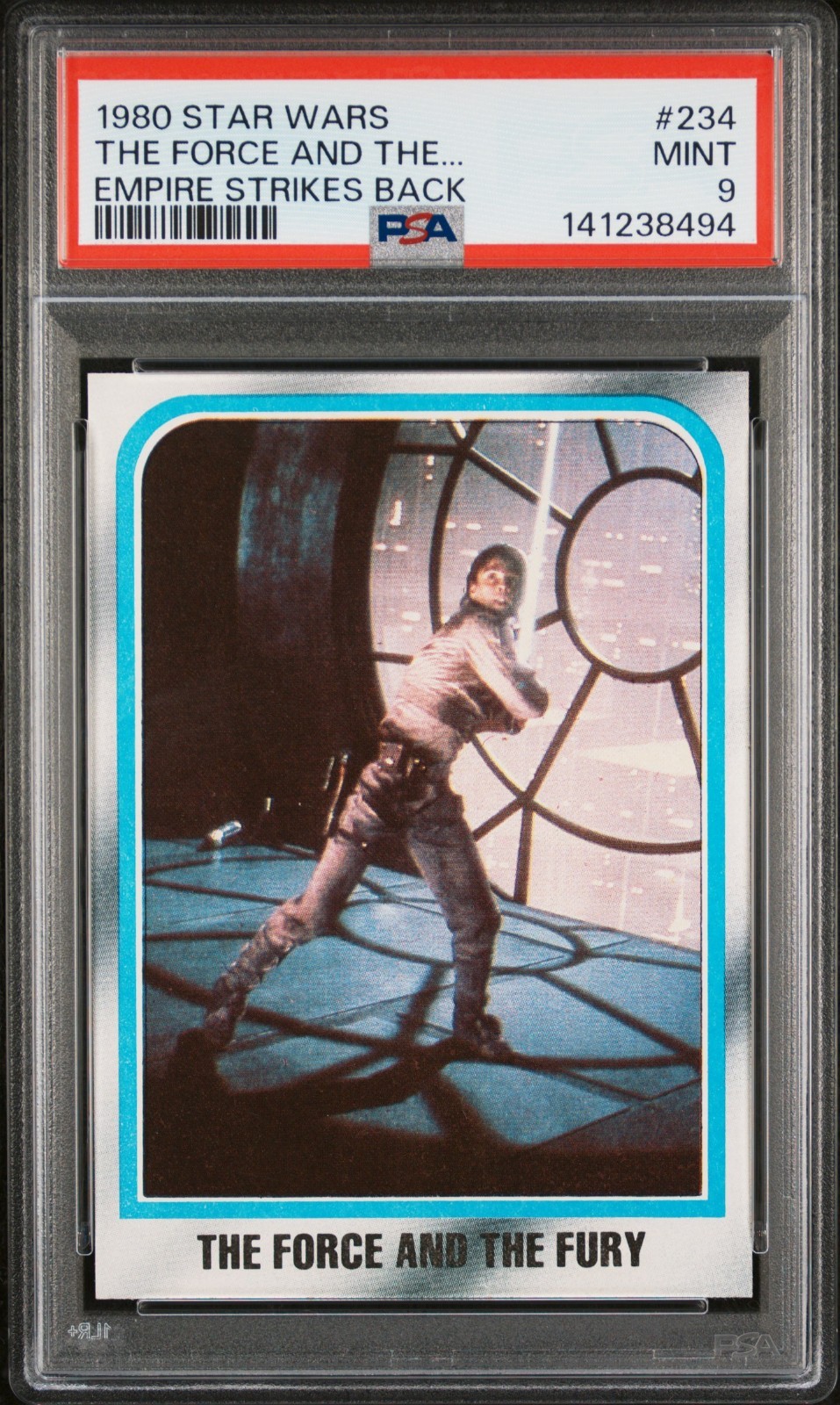 1980 Topps Star Wars ESB #234 La Forza e la Furia Luke Skywalker PSA 9 OTTIME CONDIZIONI