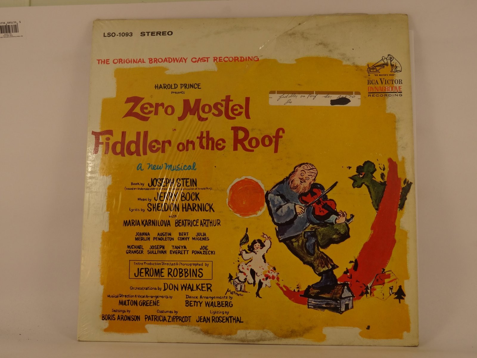 VARIOUS ARTISTS ORIGINAL THEATRICAL CAST FIDDLER ON THE ROOF (436) LP RCA
