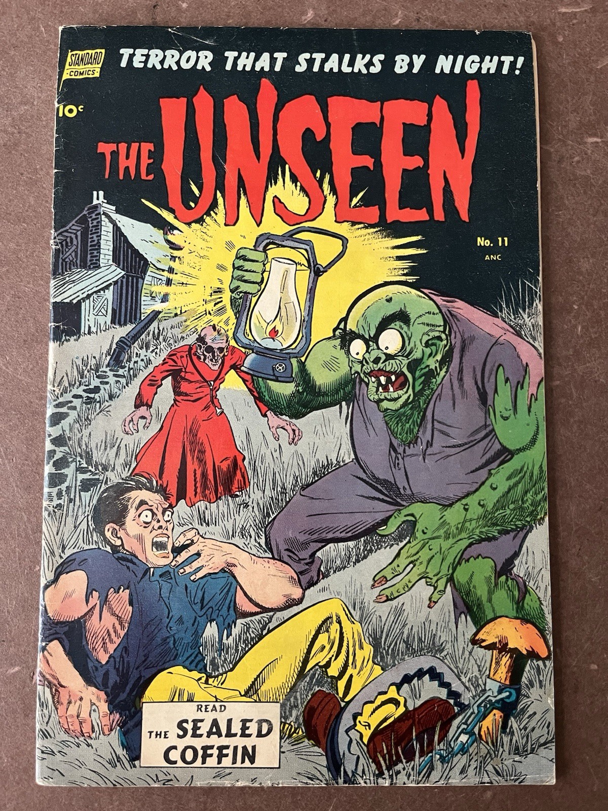 THE UNSEEN 11 1953 PRE CODE HORROR STANDARD COMICS WEREWOLF GRIM REAPER SOLID