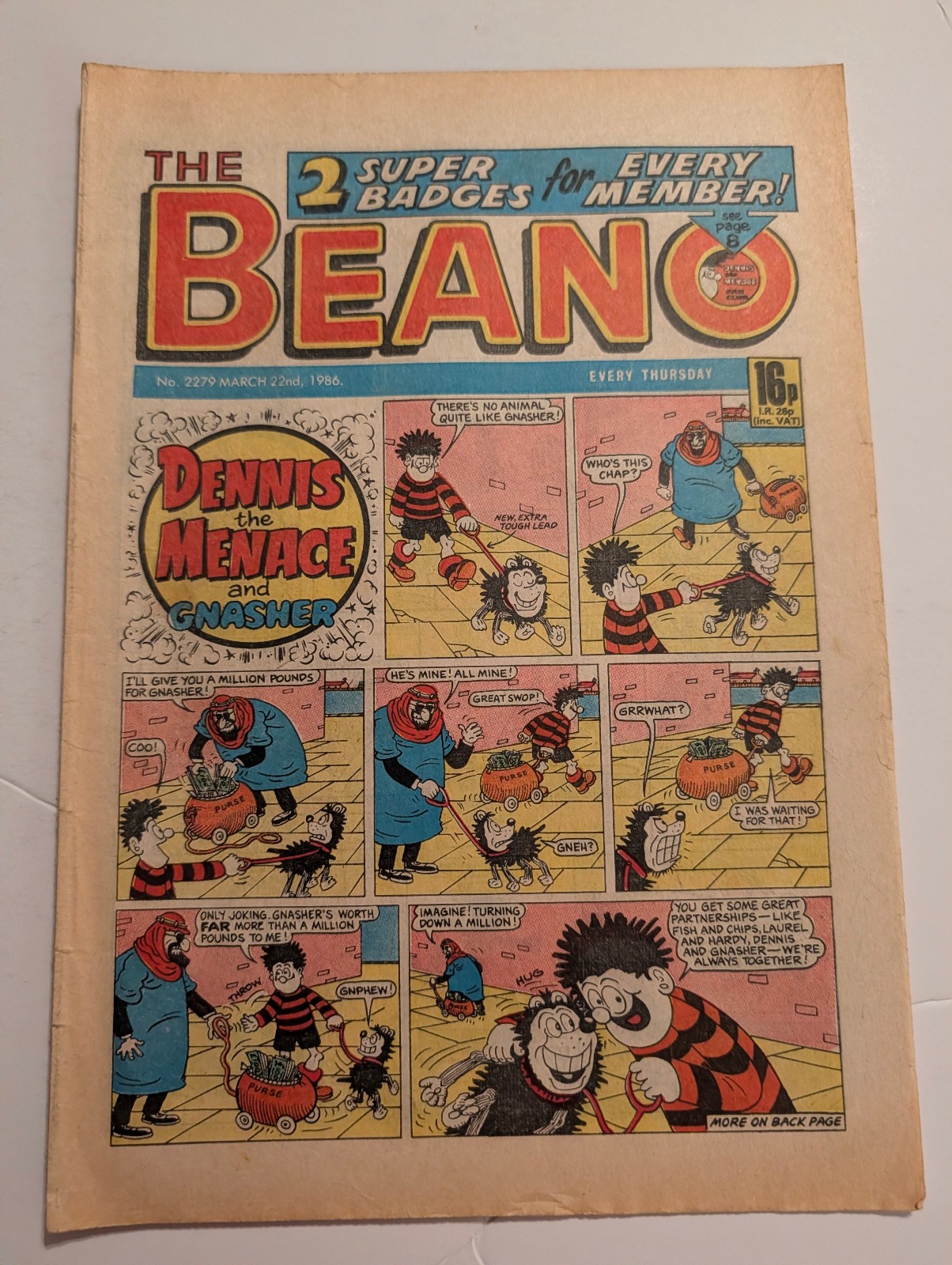 Beano Comic No 2279, March 22nd 1986.