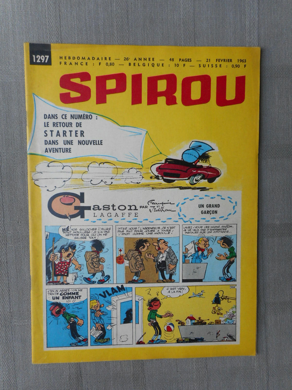 Lilla Il Giornale Di Spirou N° 1297 1963 IN Condizioni Con il Suo Mini-Recit
