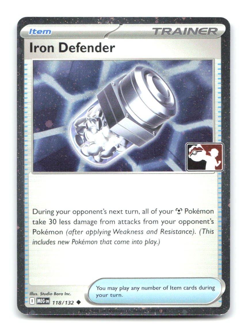 Iron Defender (Cosmos Holo) 118/132 Uncommon Prize Pack Series Cards Pokemon NM