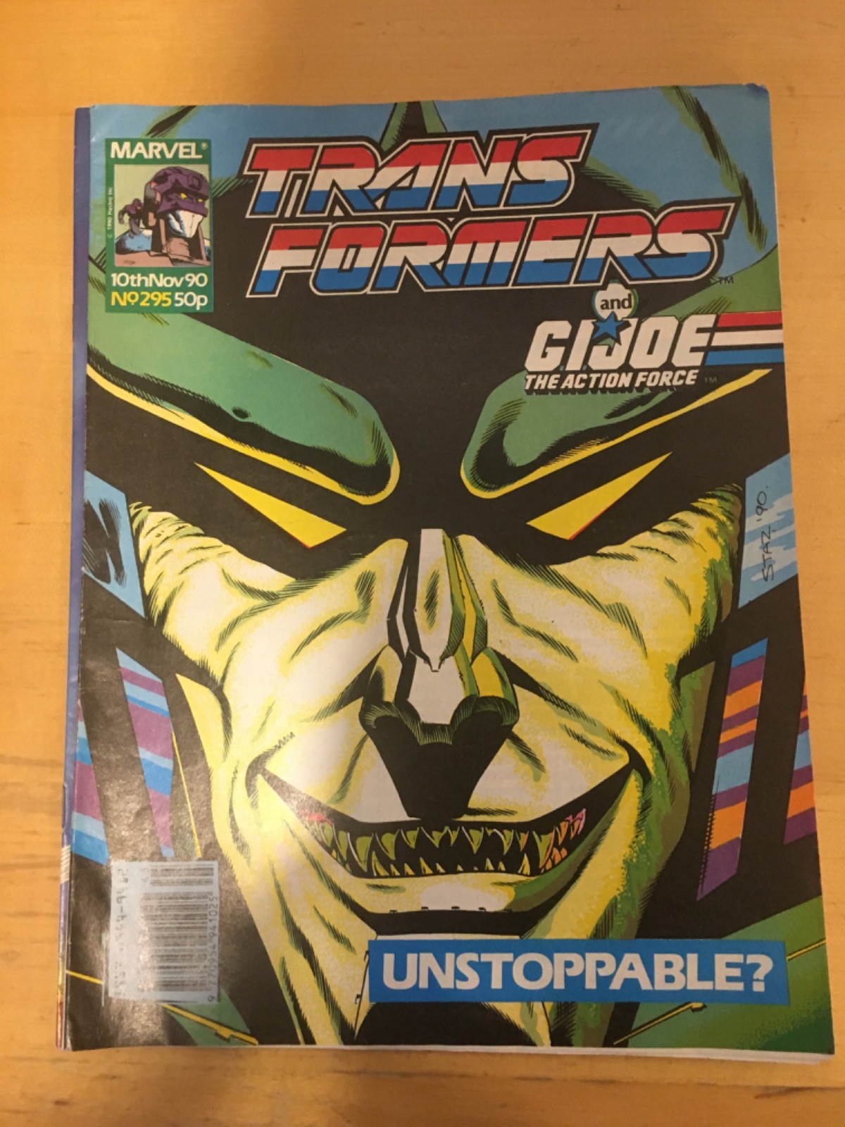 TRANSFORMERS ISSUE 295 MARVEL UK