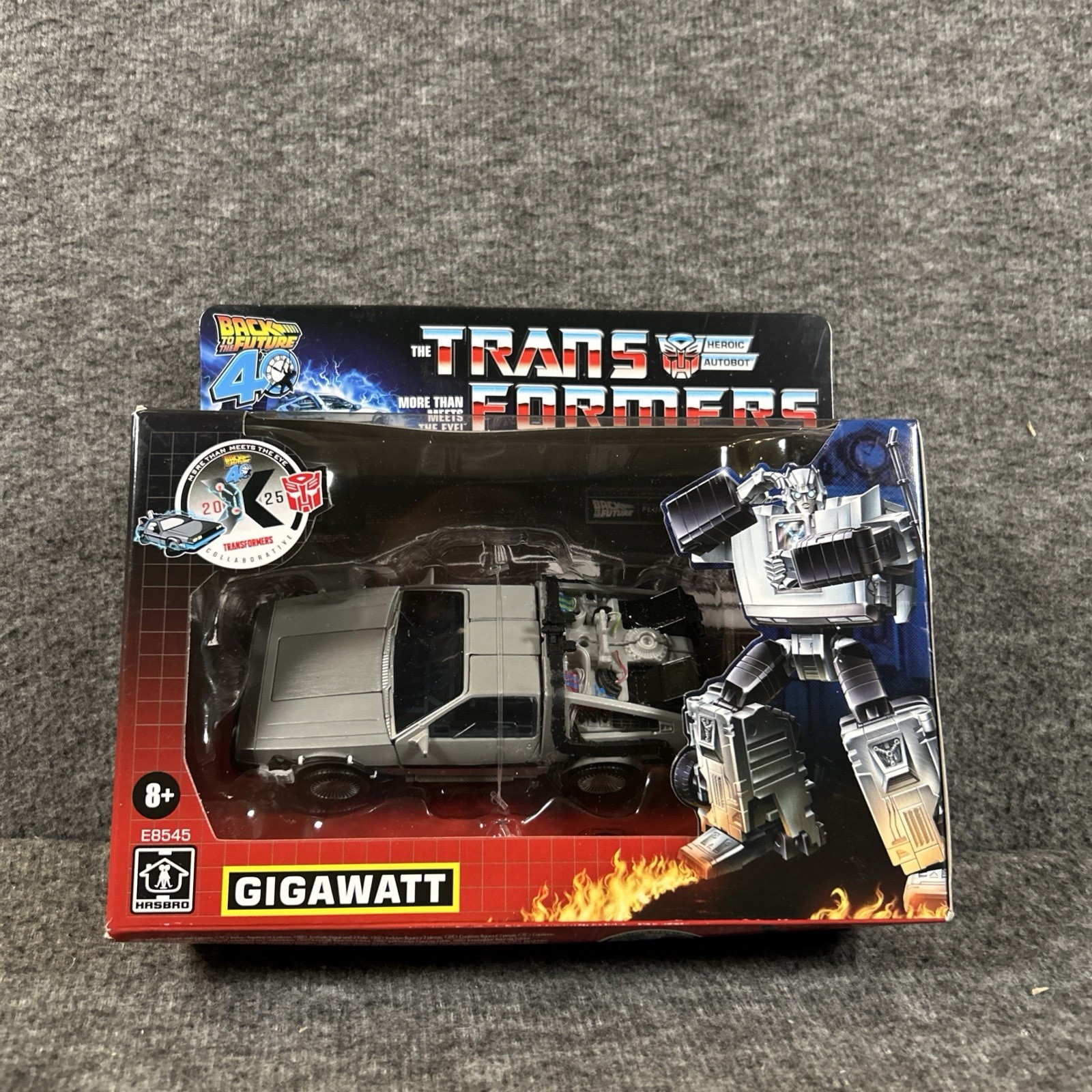 Gigawatt Transformers Ritorno al Futuro DeLorean 40° Anniversario Nuovo con scatola 2025