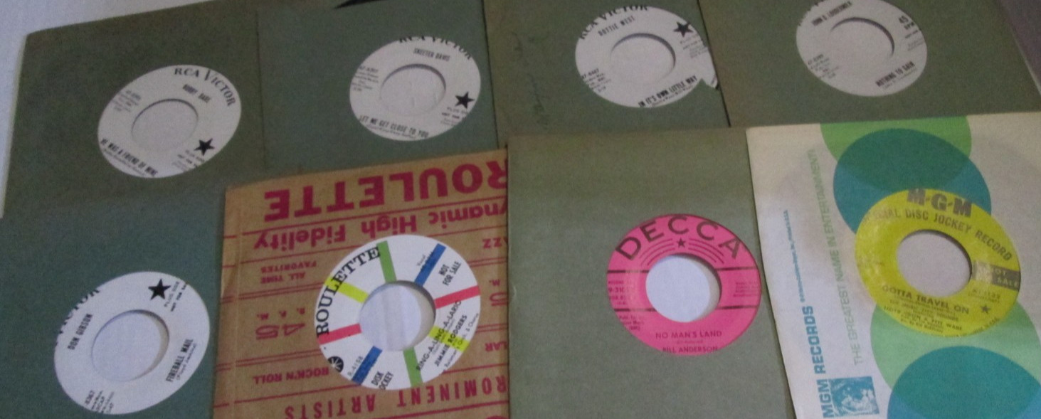 8 COUNTRY 50S-60S PROMO 45 LOT ALL EXC-NM DOTTIE SKEETER DON GIBSON BOBBY BARE
