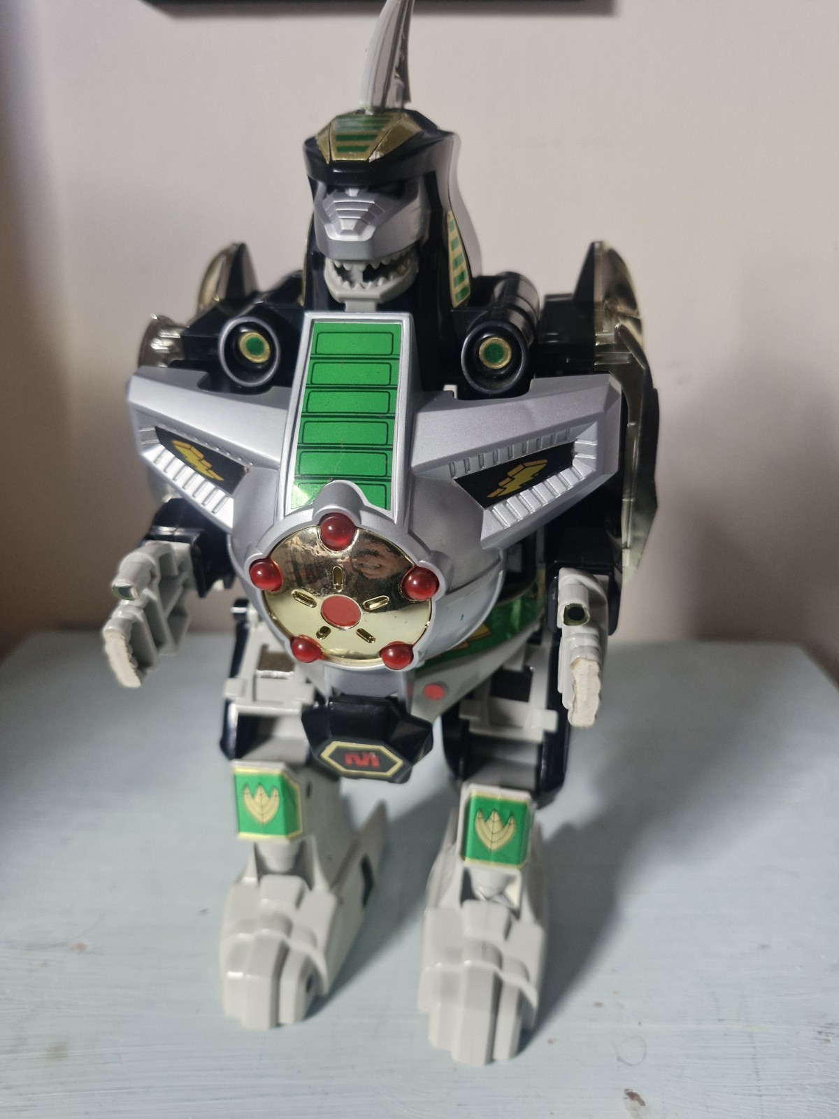 Rare Mighty Morphin Power Rangers Dragonzord Bandai 1993 Working but Incomplete