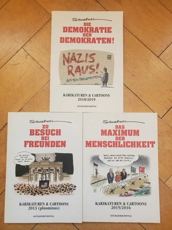3 Bände Karikaturen & Cartoons von Schwarwel