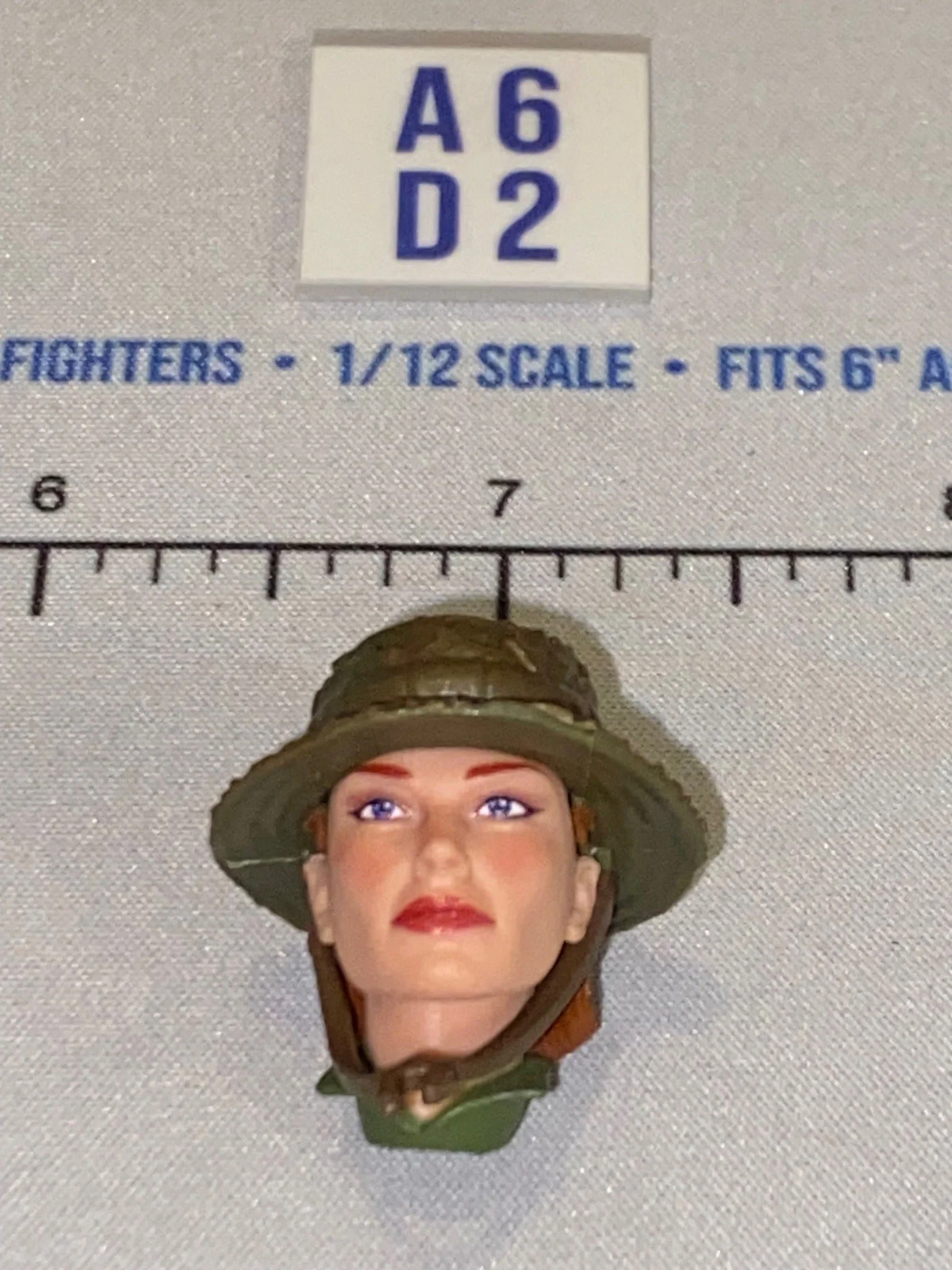 1/12 Scale Female Head Sculpt with Red Hair and Boonie Hat - GI Joe Classified