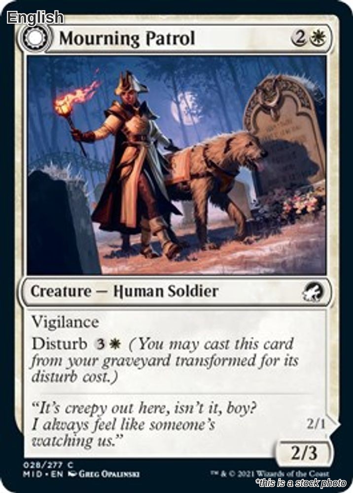 Magic Mourning Patrol 28 Common Innistrad: Midnight Hunt NM