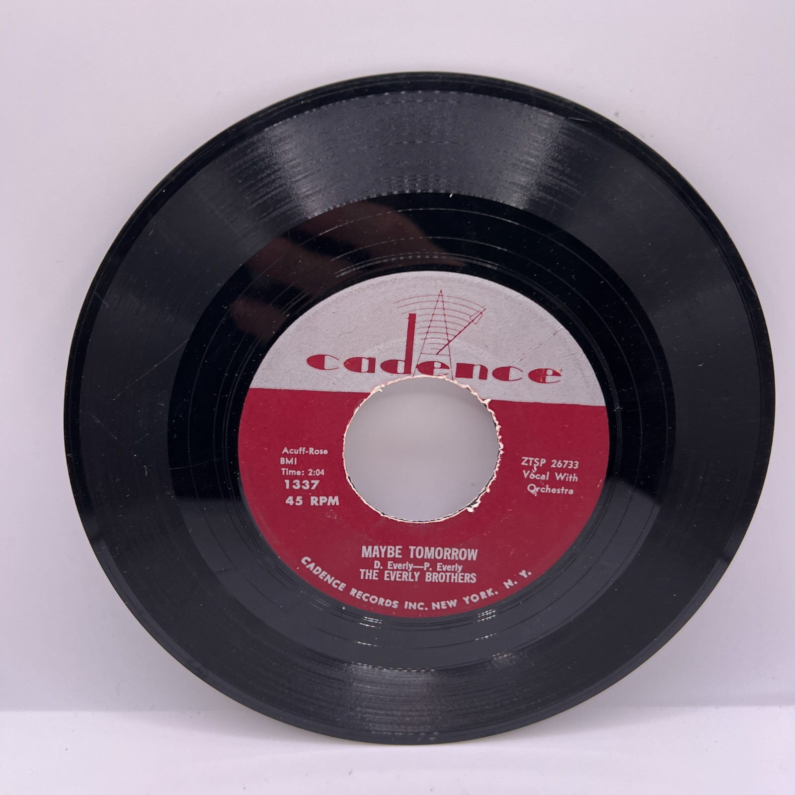 Vinyl 45 RPM Record - The Everly Brothers - Wake Up Little Susie /Maybe Tomorrow