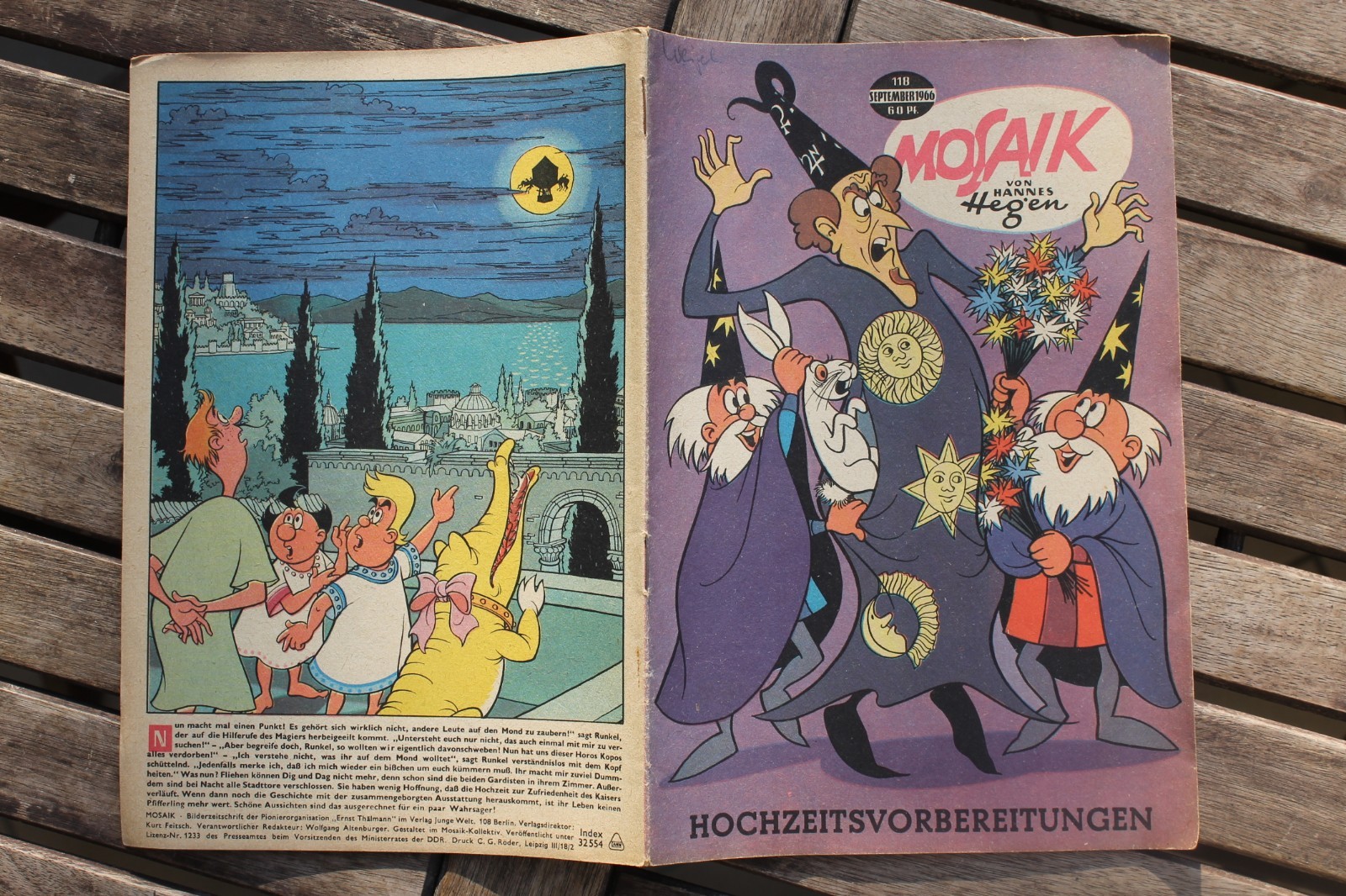 Originale Mosaico Hannes Hegen No. 118 Hochzeitsvorbereitungen Sep.1966 Zust.1