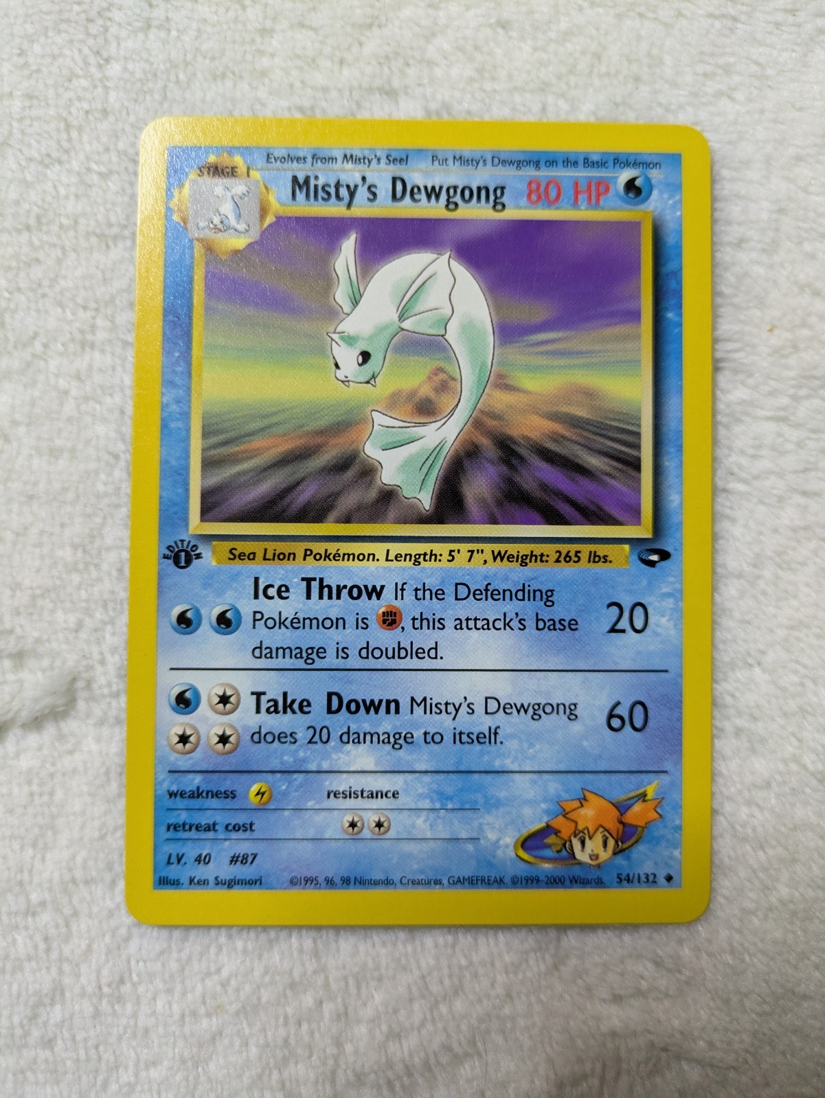 1a Edizione Pokemon Misty's Dewgong 54/132 Sfida Palestra 2000 WoTC NM