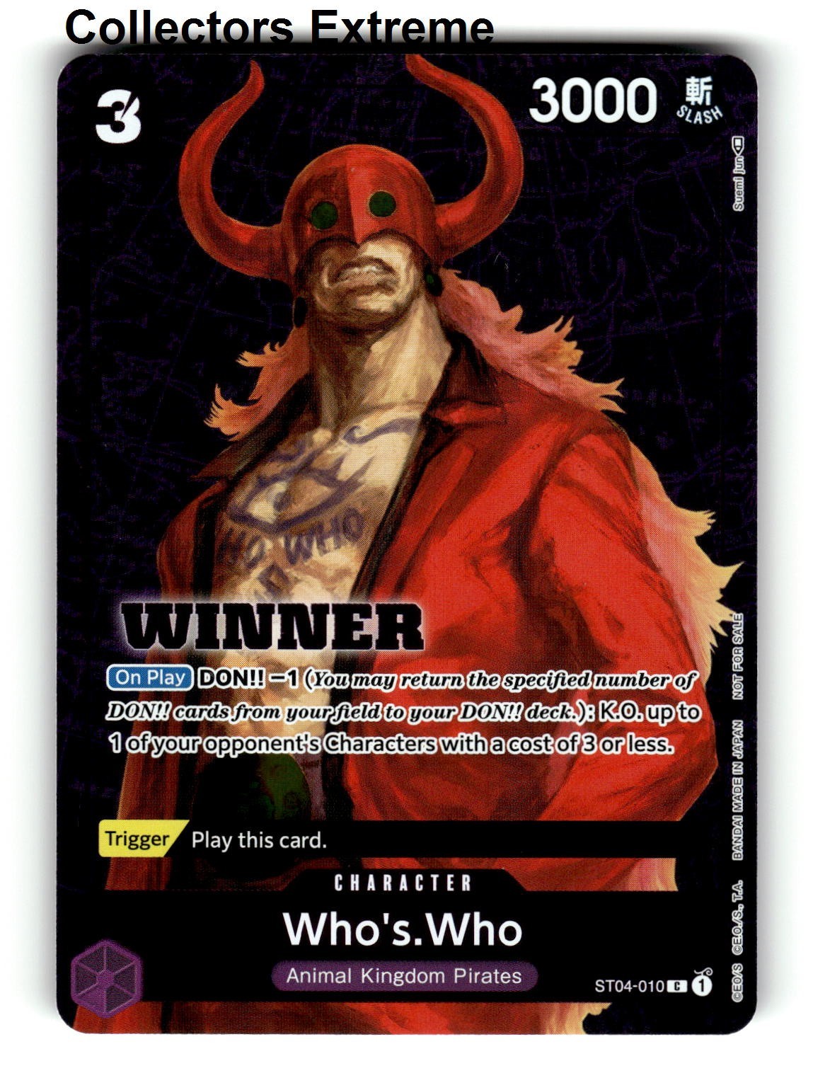 One Piece Kit Torneo Promozionale Foil Card ST04-010 Chi è.Chi - Vincitore