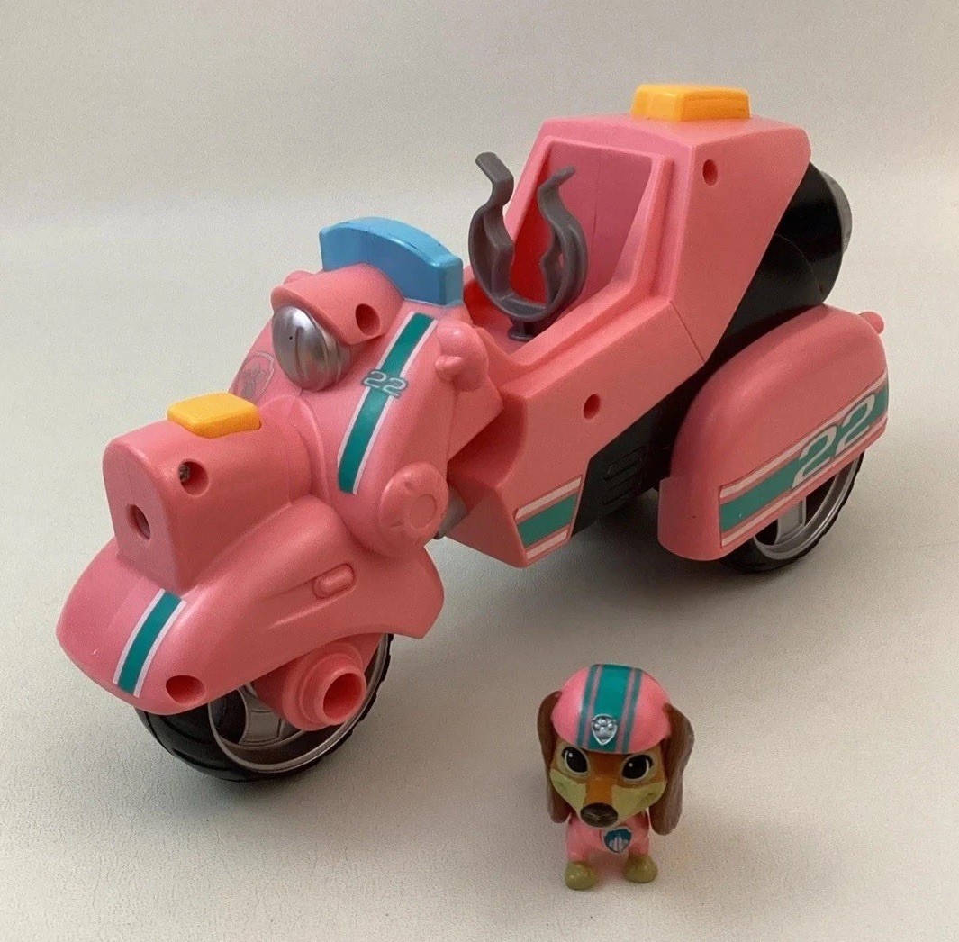 Paw Patrol Rescue Pups Mighty Movie Liberty Action Figure Cycle Flame Launcher