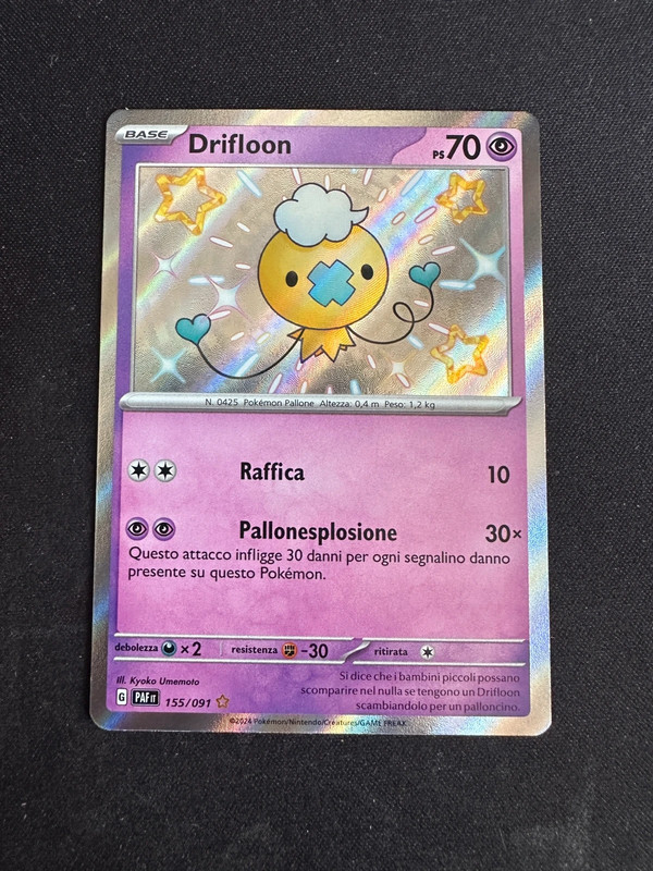 Drifloon paf 155/091 baby shiny destino di paldea ita