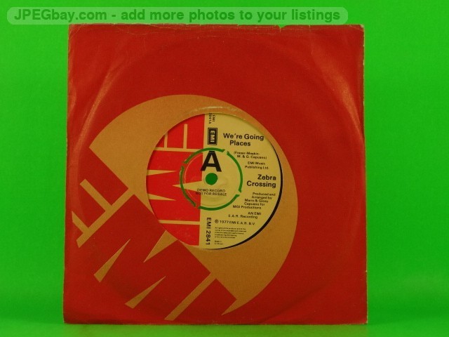 ZEBRA CROSSING WE RE GOING PLACES (DEMO) (155) 2 Track 7"Single Company Sleeve E