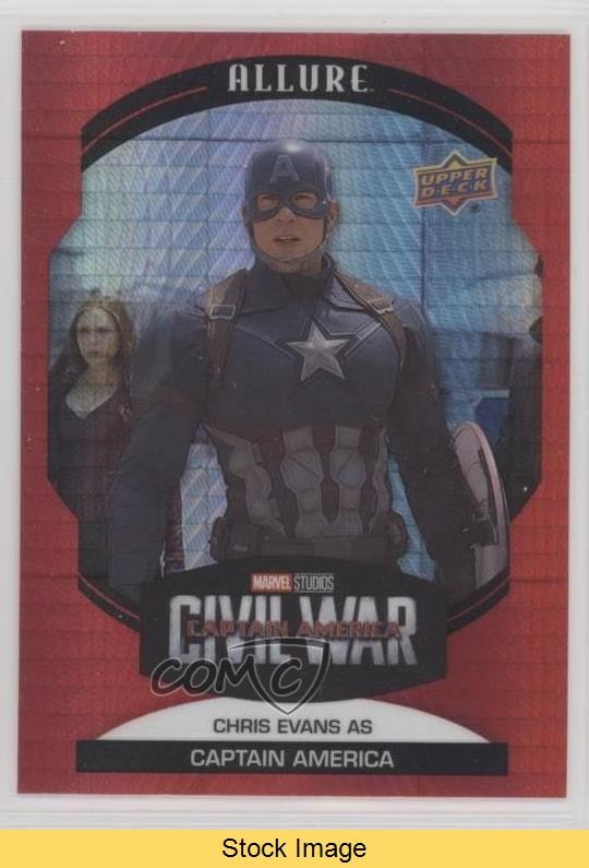 Upper Deck 2022 Marvel Allure Red Prism come Capitan America Chris Evans LEGGI 1fj6